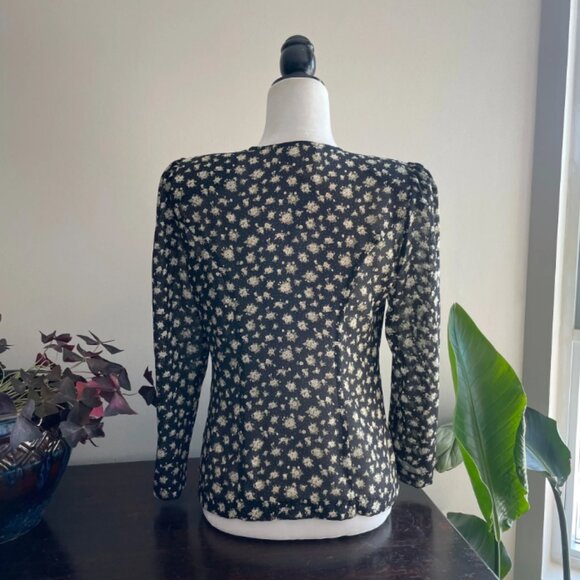 90s Jeremy Scott Buttoned Whimsigoth Floral Blouse - Picture 3 of 7
